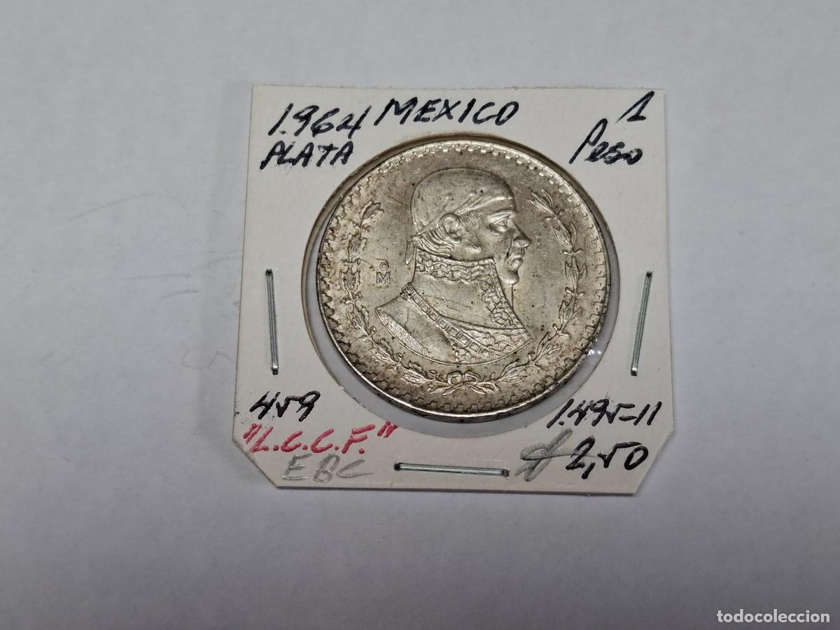 Alte M&uuml;nzen aus Amerika: 1 PESO de PLATA de 1964 KM 459 MEXICO en EBC
