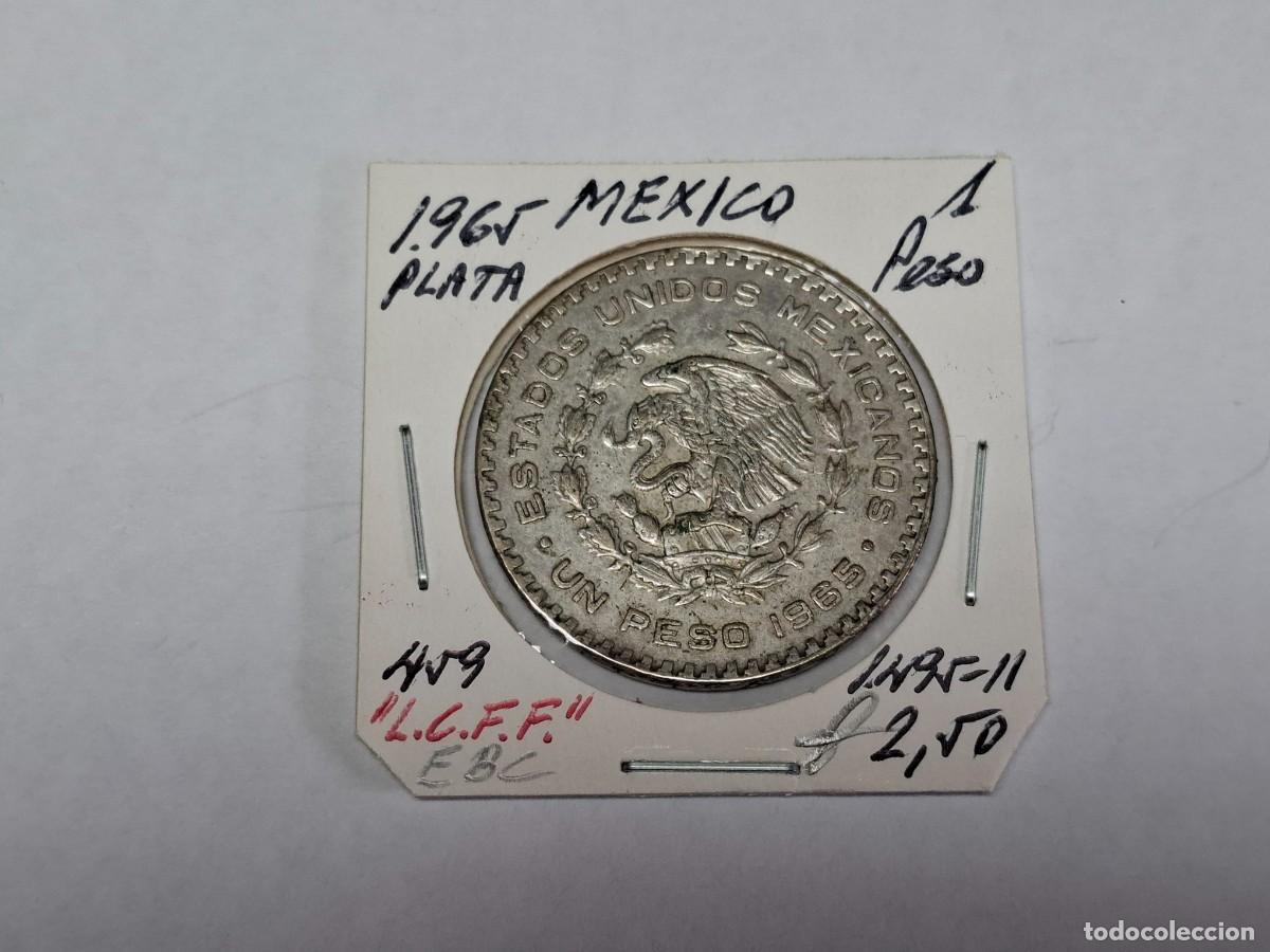 Alte M&uuml;nzen aus Amerika: 1 PESO de PLATA de 1965 KM 459 MEXICO en EBC