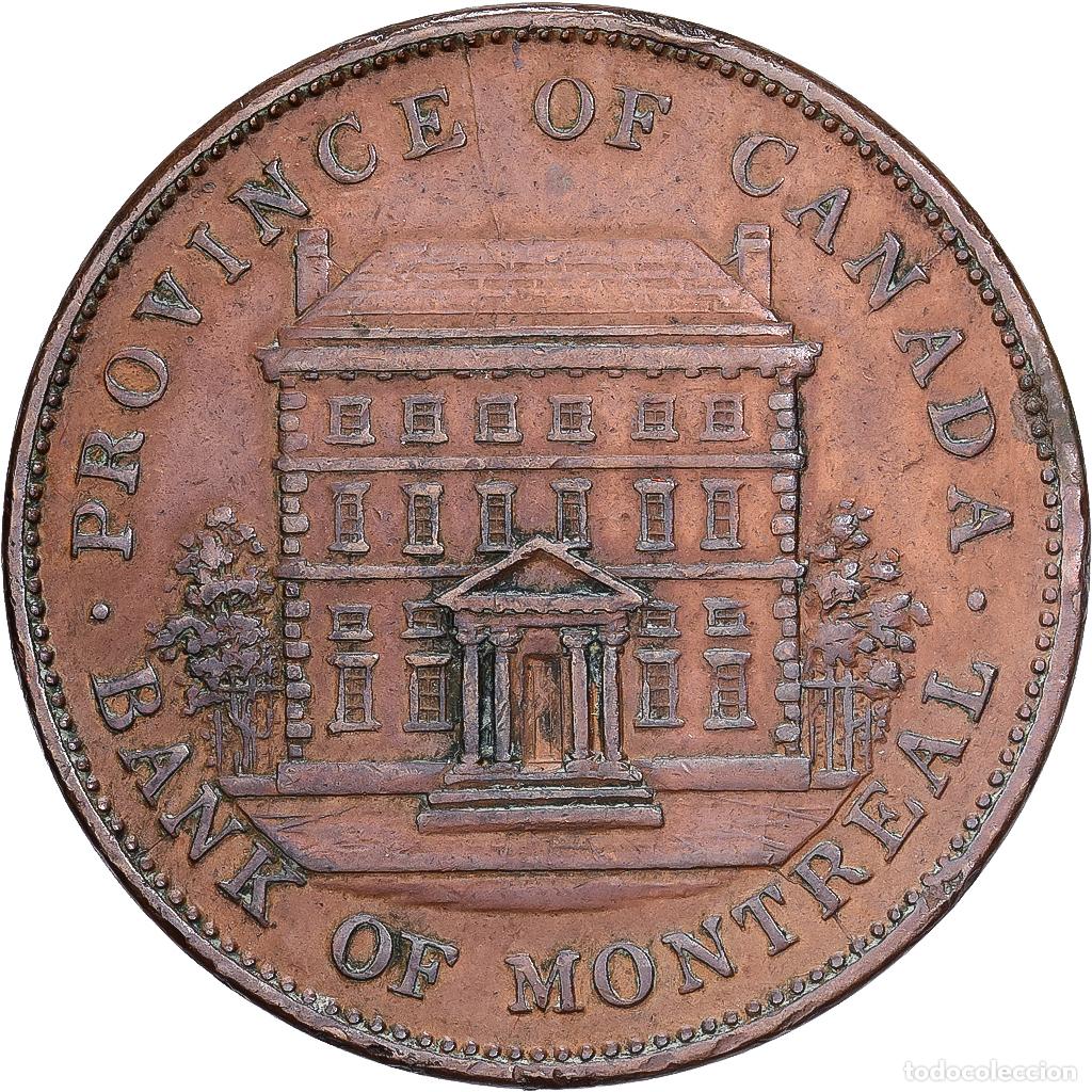 Monedas antiguas de Am&eacute;rica: [#1121589] Canad&aacute;, Lower Canada, 2 Sous, PENNY, 1842, Soho Mint, Cobre, MBC, KM:Tn19