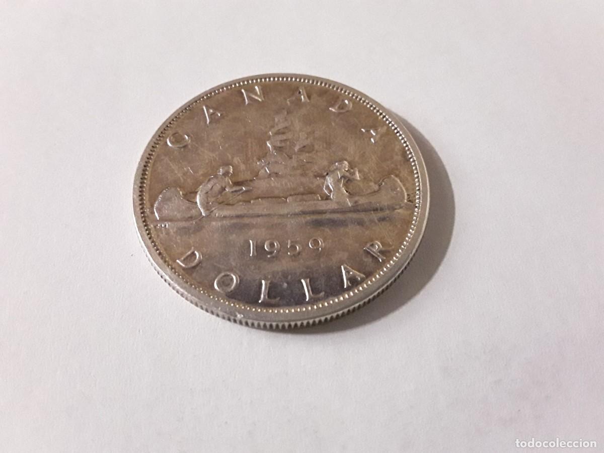 Monedas antiguas de Am&eacute;rica: CANADA - 1 DOLAR DE PLATA A&Ntilde;O 1959.