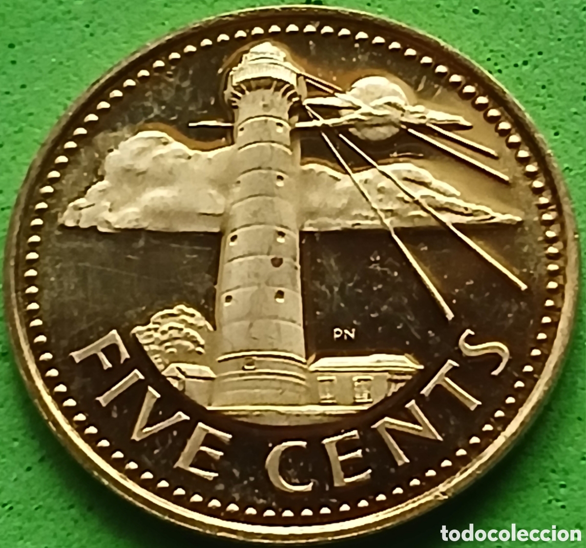 Monedas antiguas de Am&eacute;rica: Barbados five cents 1973 FM km#11 - Estados Unidos, Coatesville ( Franklin Mint )