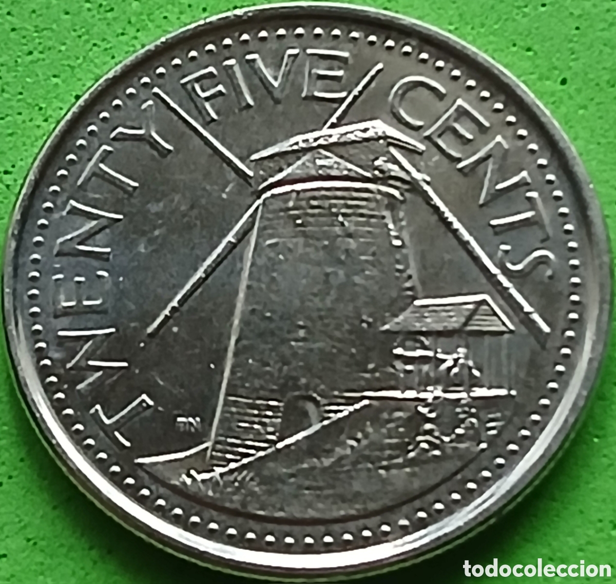 Monedas antiguas de Am&eacute;rica: Barbados twenty five cents 2021 km#13a RARA (R) !