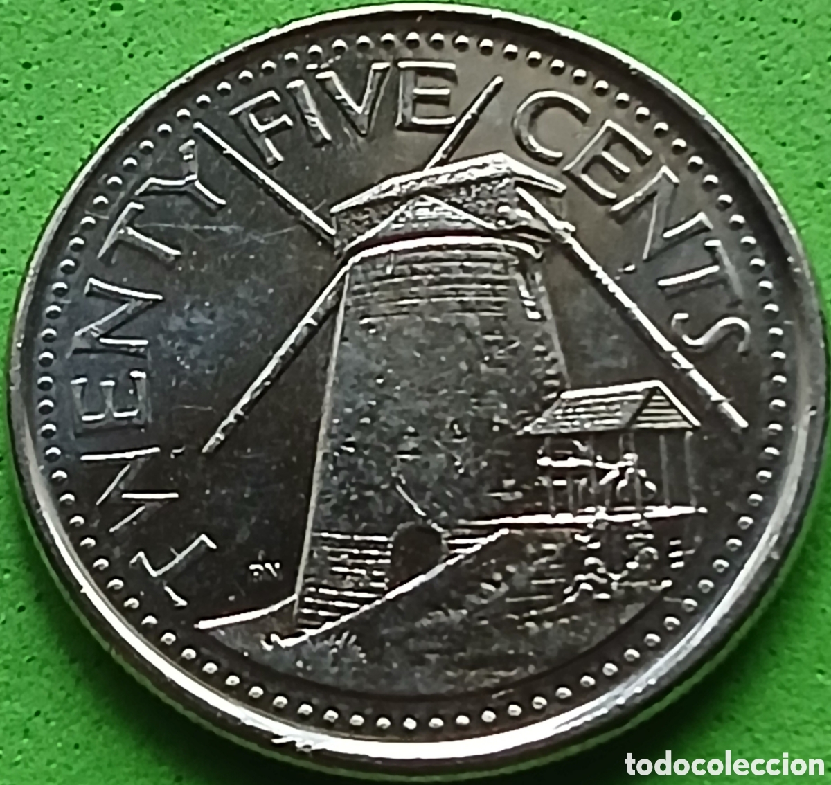 Monedas antiguas de Am&eacute;rica: Barbados twenty five cents 2022 km#13a RARA (R)!