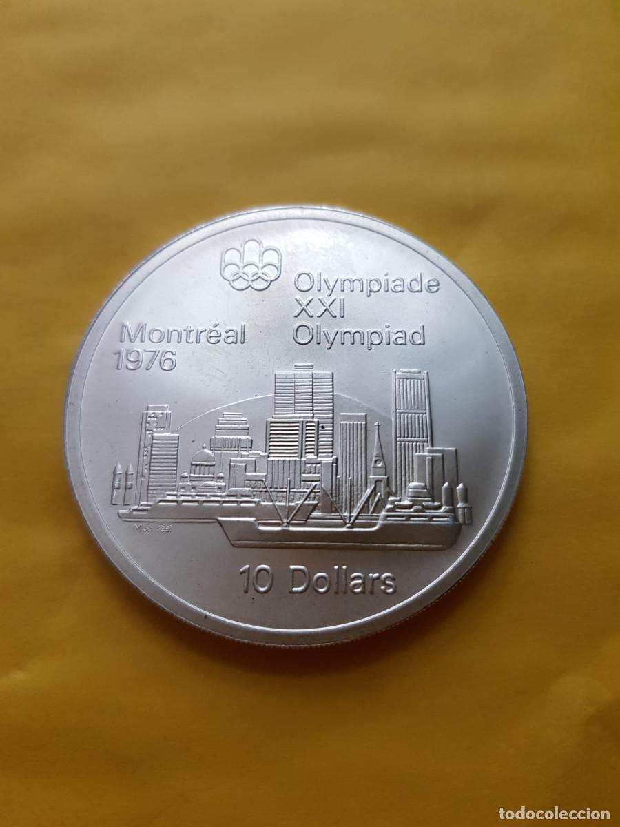 Alte M&uuml;nzen aus Amerika: CANADA-10 DOLARES-1973-XXI OLIMPIADAS DE MONTREAL-PLATA