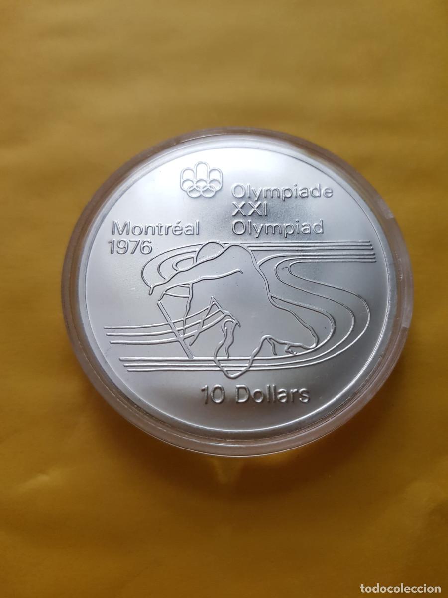 Alte M&uuml;nzen aus Amerika: CANADA-10 DOLARES-1975-XXI OLIMPIADAS DE MONTREAL-PLATA