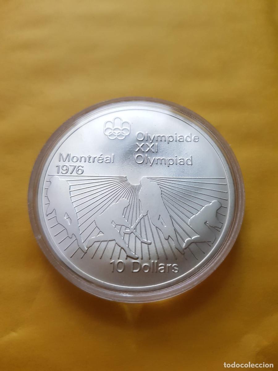 Alte M&uuml;nzen aus Amerika: CANADA-10 DOLARES-1976-XXI OLIMPIADAS DE MONTREAL-PLATA