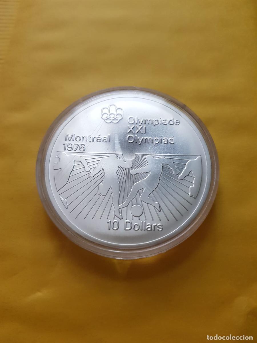 Alte M&uuml;nzen aus Amerika: CANADA-10 DOLARES-1976-XXI OLIMPIADAS DE MONTREAL-PLATA
