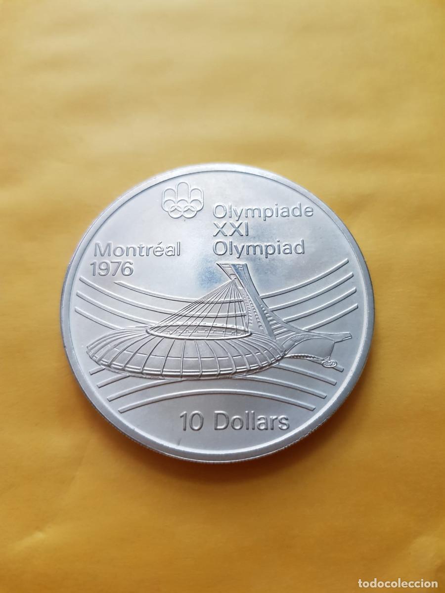 Alte M&uuml;nzen aus Amerika: CANADA-10 DOLARES-1976-XXI OLIMPIADAS DE MONTREAL-PLATA
