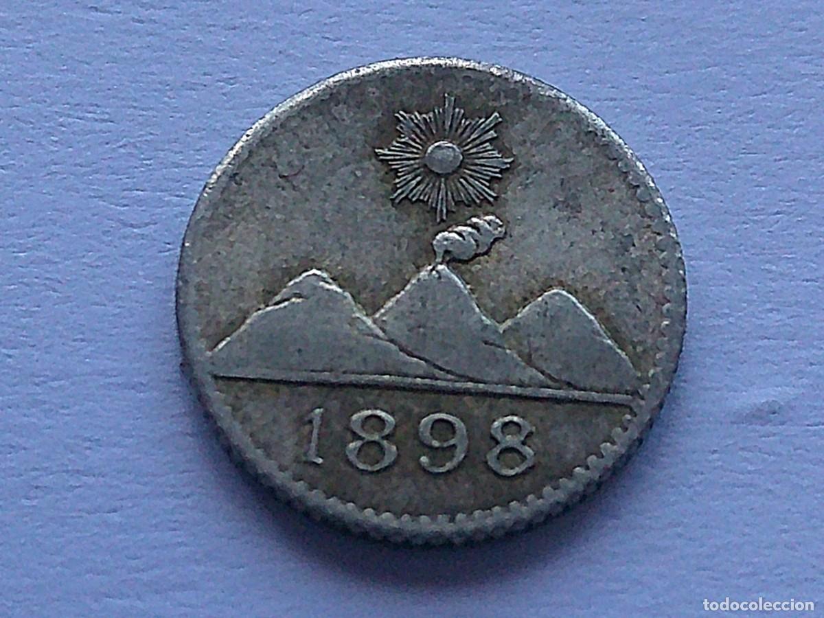 Monedas antiguas de Am&eacute;rica: Guatemala 1/4 de real de plata 1898 25dz28