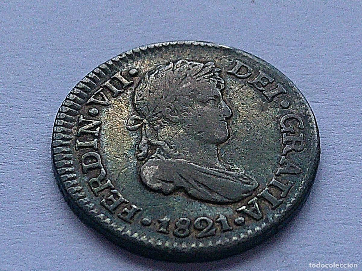 Monedas antiguas de Am&eacute;rica: Guatemala 1/2 real de plata 1821 NG M 26dz28
