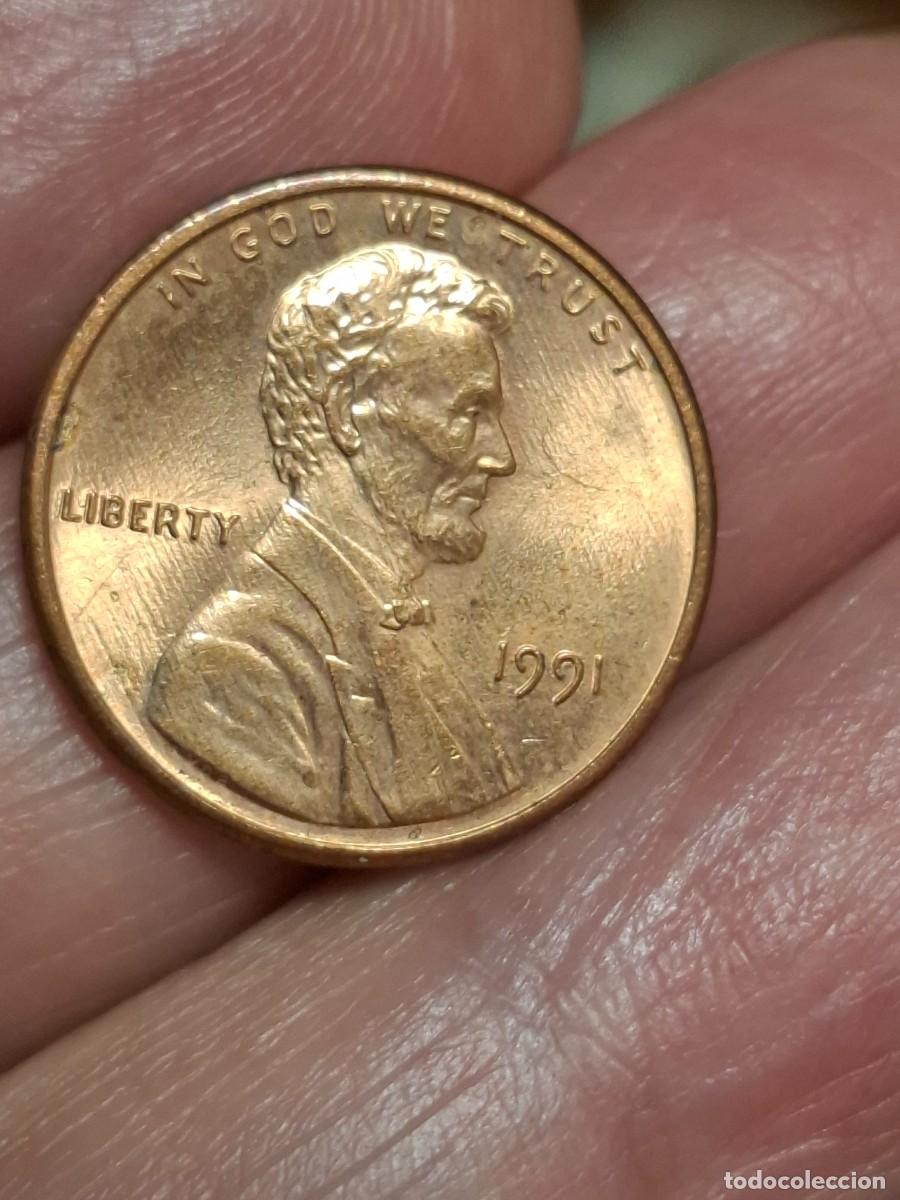 Monedas antiguas de Am&eacute;rica: MONEDA DE ESTADOS UNIDOS DE 1 CENTAVO DE 1991 SC
