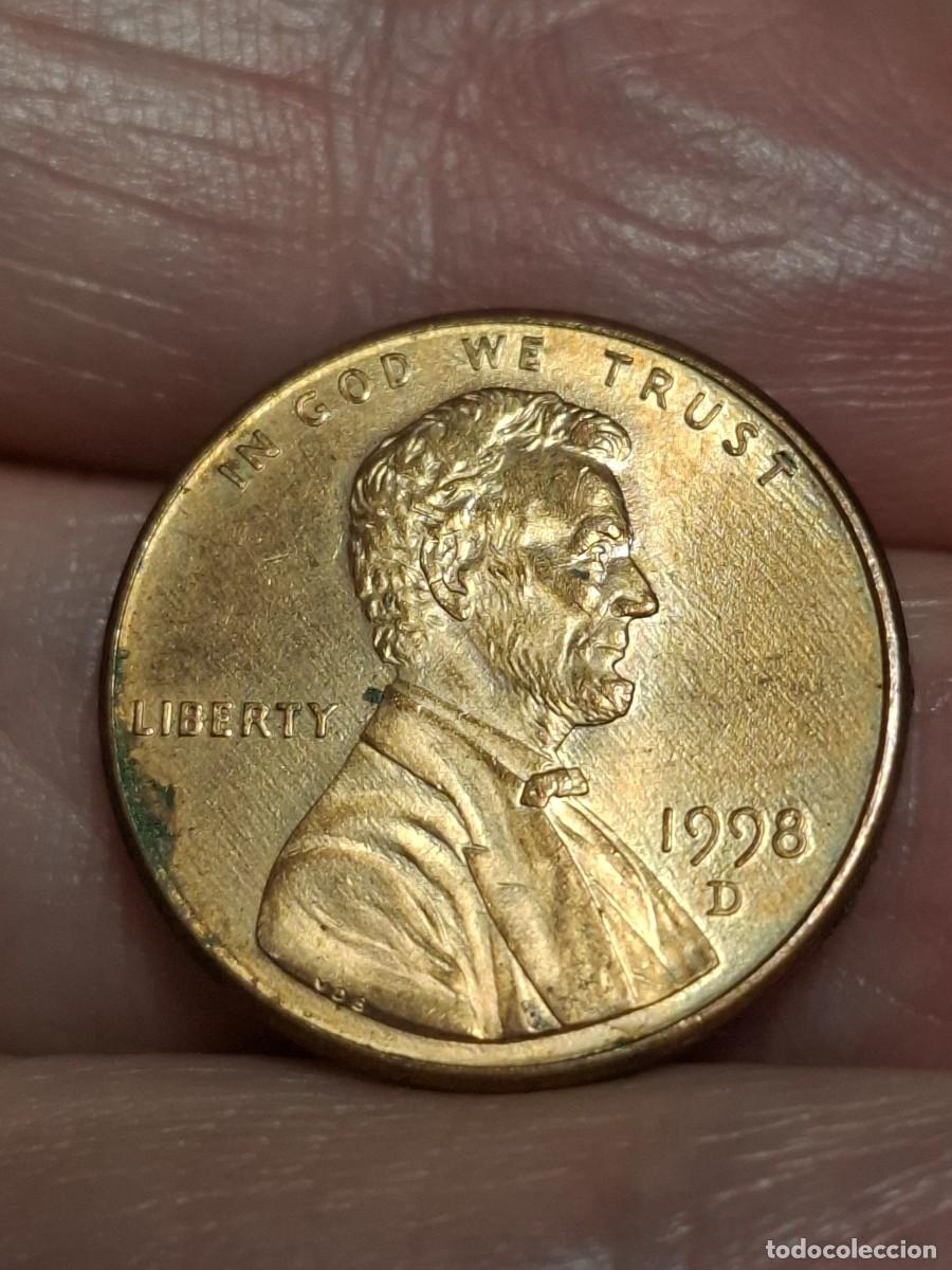 Monedas antiguas de Am&eacute;rica: MONEDA DE ESTADOS UNIDOS DE 1 CENTAVO DE 1998 SC-