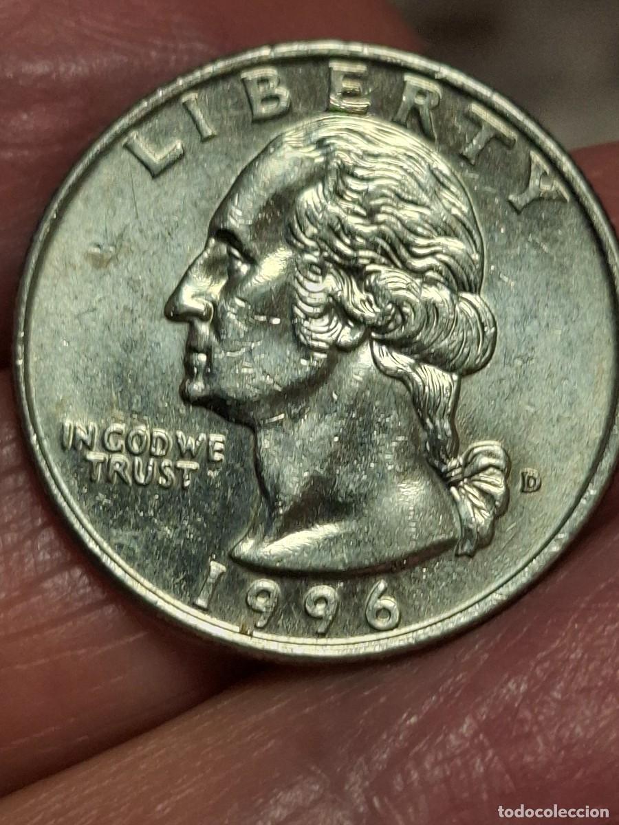 Monedas antiguas de Am&eacute;rica: MONEDA DE ESTADOS UNIDOS DE 1/4 DOLAR DE 1996 D