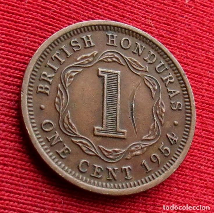 Monedas antiguas de Am&eacute;rica: Honduras Britanica 1 cent 1954 british belice #2