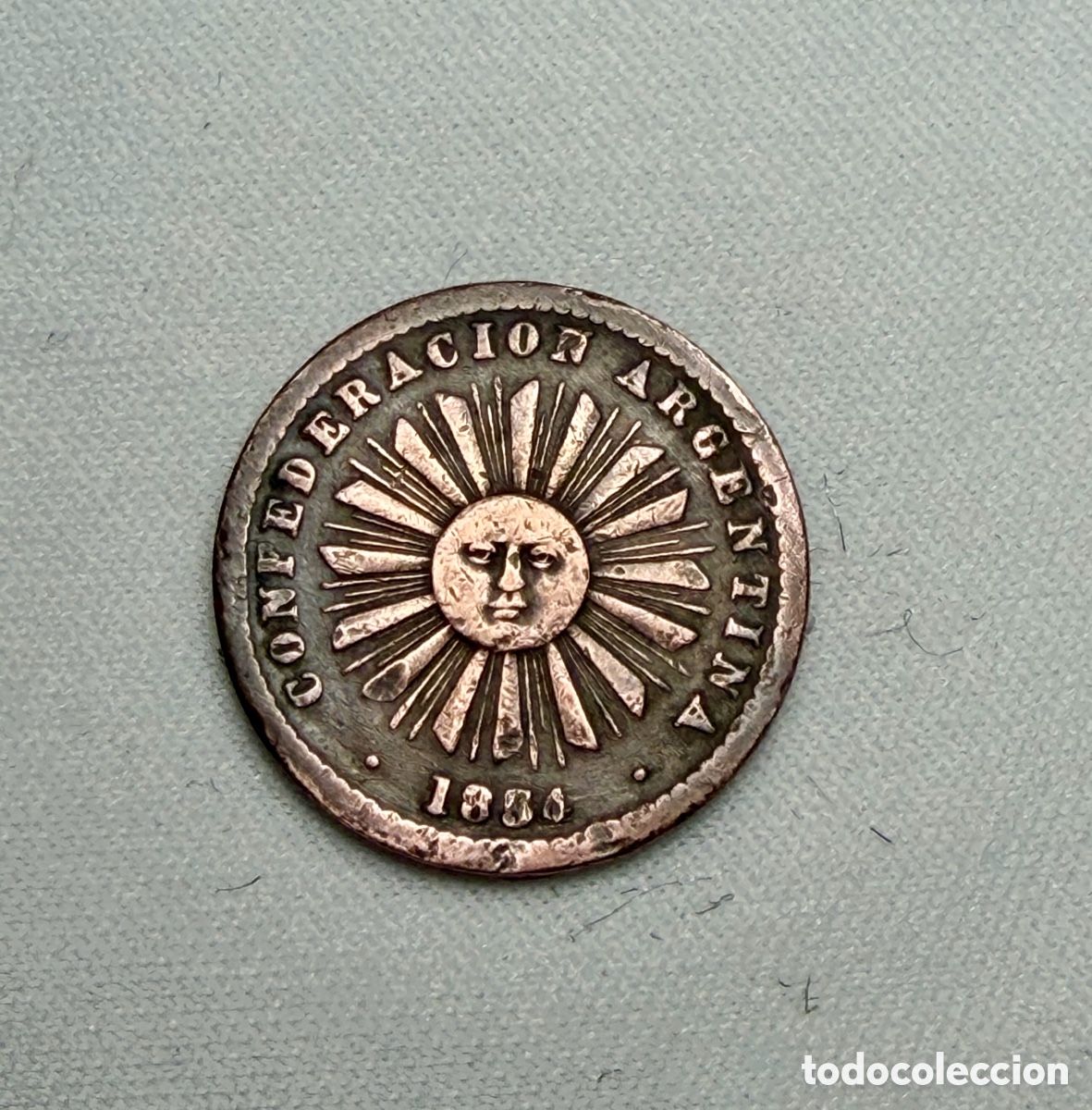 Monedas antiguas de Am&eacute;rica: Moneda 1 centavo Argentina 1854 - Foto 1