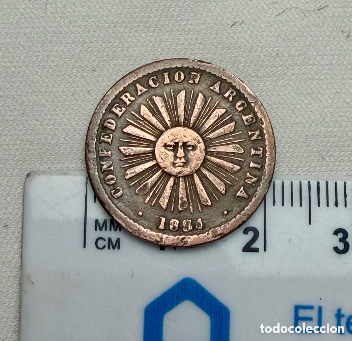 Monedas antiguas de Am&eacute;rica: Moneda 1 centavo Argentina 1854 - Foto 3