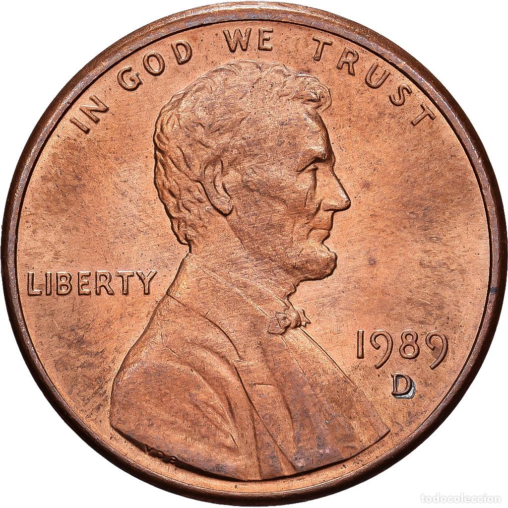 Monedas antiguas de Am&eacute;rica: [#1513404] Estados Unidos, Cent, 1989, Denver, Cinc, MBC, KM:201a