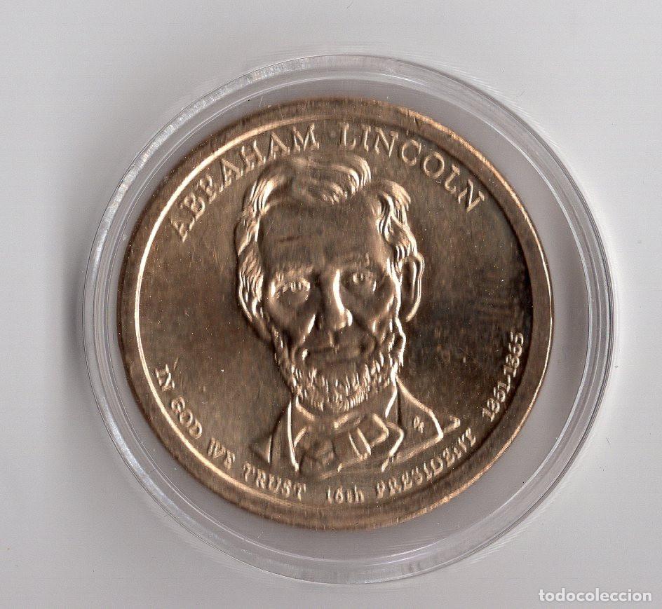 Monedas antiguas de Am&eacute;rica: ESTADOS UNIDOS 1 DOLAR PRESIDENCIAL 2010 KM 478 ABRAHAM LINCOLN