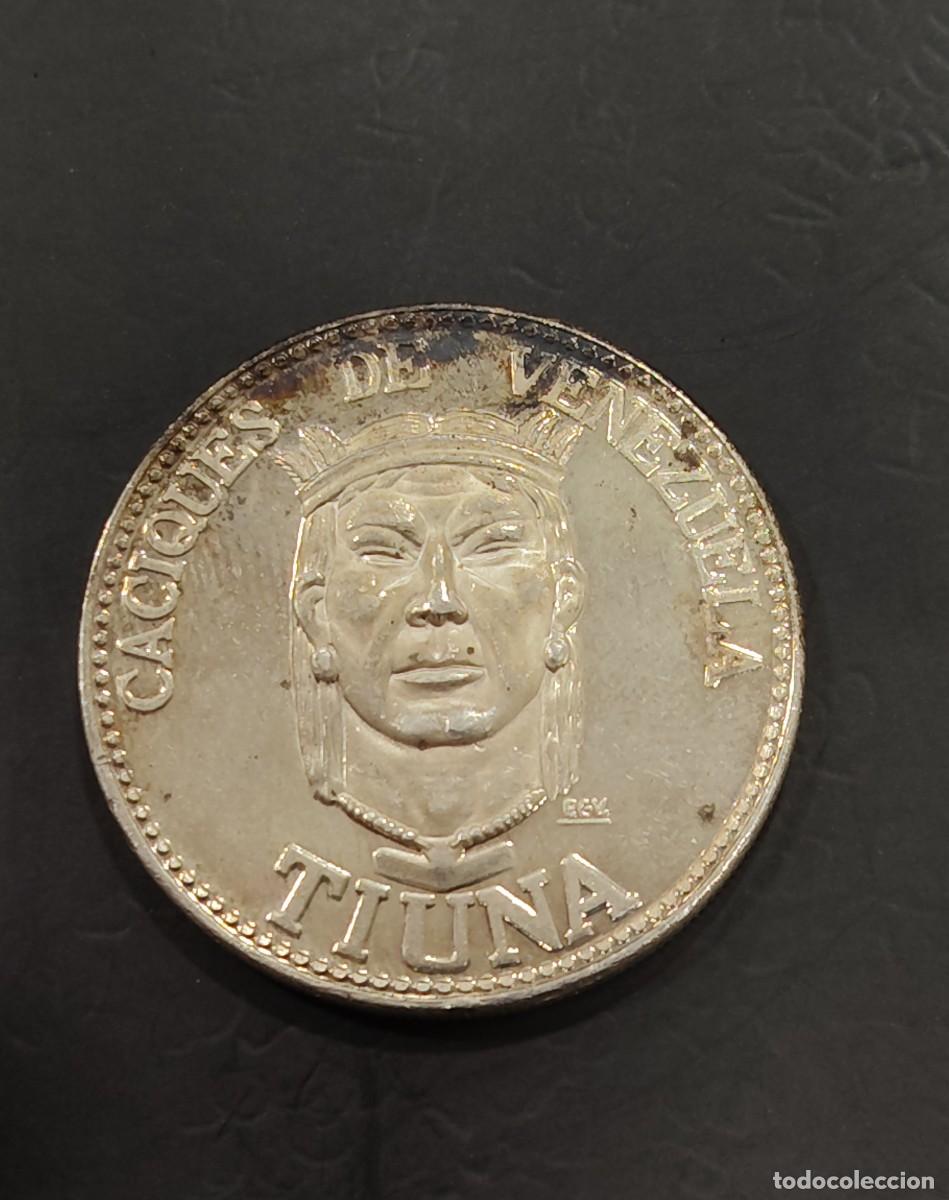 Monedas antiguas de Am&eacute;rica: VENEZUELA A&Ntilde;O 1959 CACIQUES DE VENEZUELA &rdquo; TIUNA &rdquo; PLATA (999)