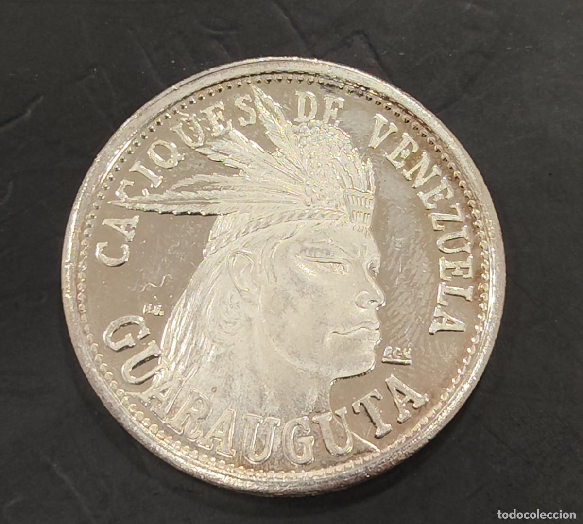 Monedas antiguas de Am&eacute;rica: VENEZUELA A&Ntilde;O 1959 CACIQUES DE VENEZUELA &rdquo; GUARAUGUTA &rdquo; PLATA (999)