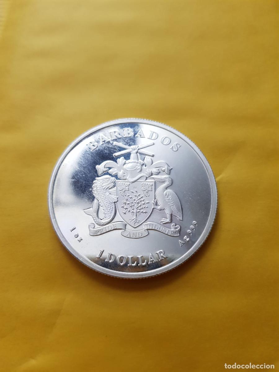 Monedas antiguas de Am&eacute;rica: BARBADOS-1 DOLAR-2022-PLATA 999-1 ONZA