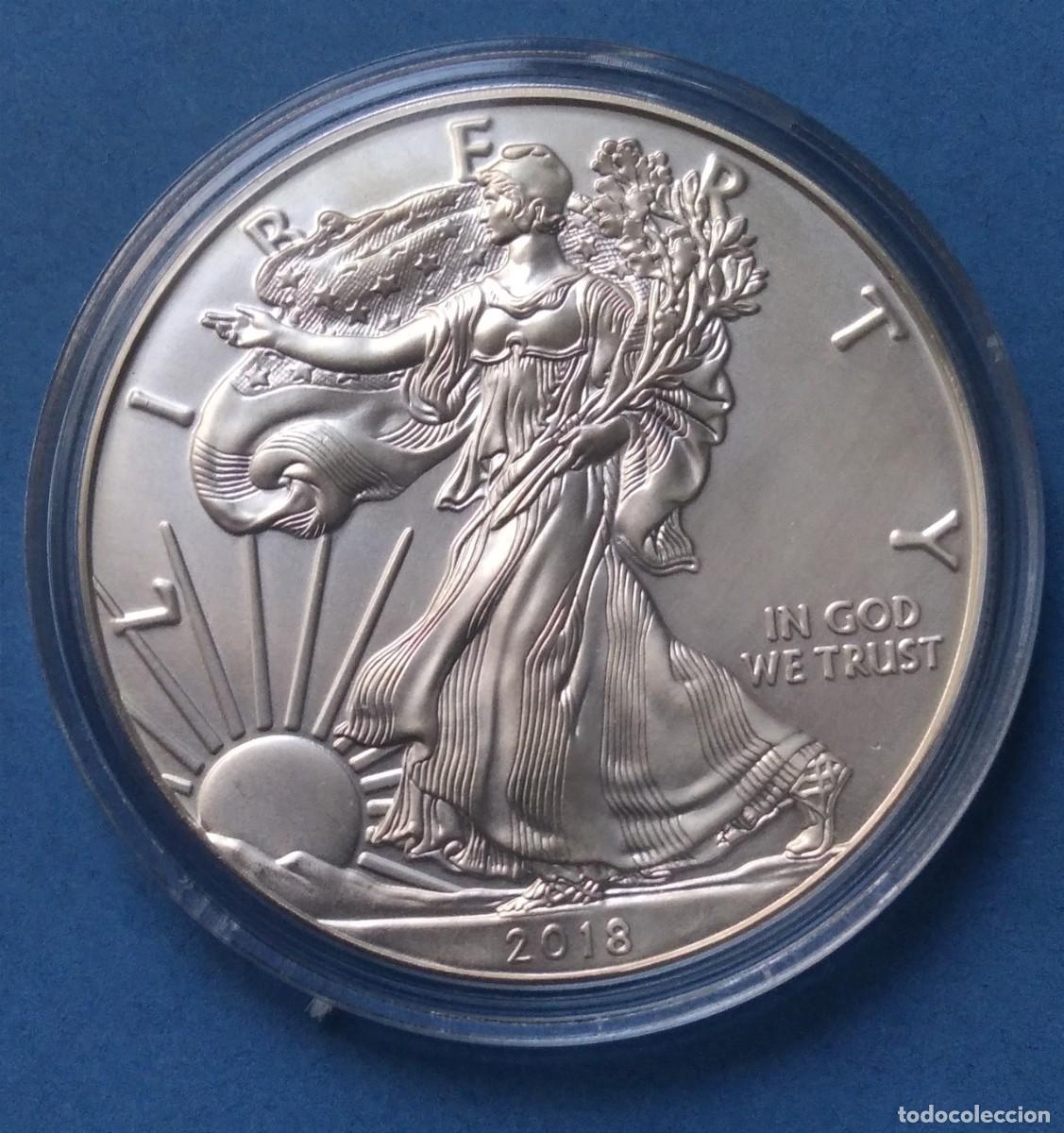 Monedas antiguas de Am&eacute;rica: ONZA DOLLAR PLATA LIBERTY 2018 SC