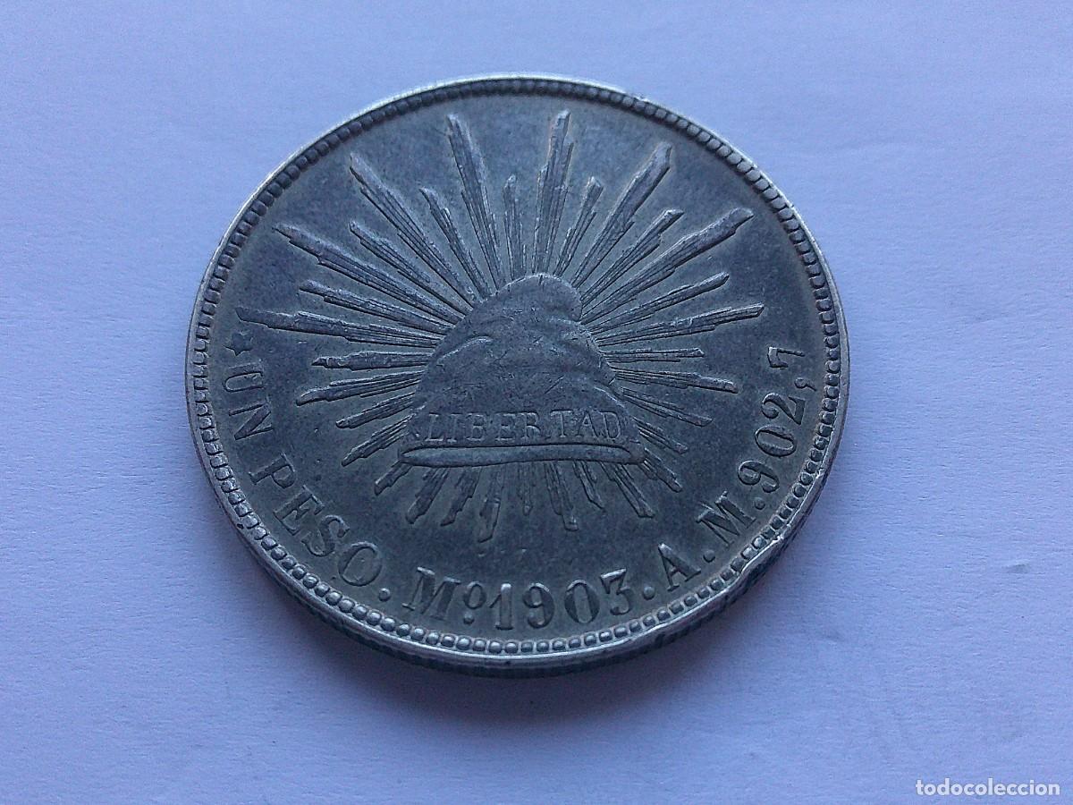 Monedas antiguas de Am&eacute;rica: Mexico 1 peso de plata 1903 Mo AM 2ea28