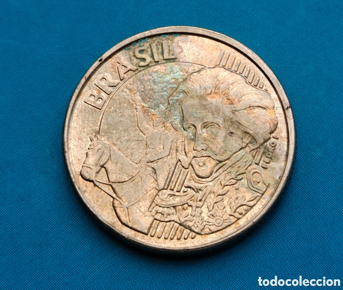 Monedas antiguas de Am&eacute;rica: Moneda brasile&ntilde;a .10 centavos de Brasil