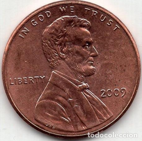 Monedas antiguas de Am&eacute;rica: ESTADOS UNIDOS 1 centavo 2009 KM 443 lincoln bicentenial