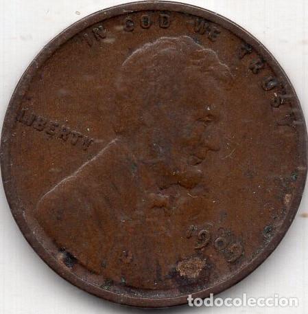 Monedas antiguas de Am&eacute;rica: ESTADOS UNIDOS 1 Cent 1909 km 132 &rdquo;Lincoln - Wheat Ears Reverse&rdquo;