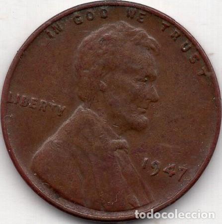 Monedas antiguas de Am&eacute;rica: ESTADOS UNIDOS 1 Cent 1947 km A132 &rdquo;Lincoln - Wheat Ears Reverse&rdquo;