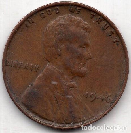 Monedas antiguas de Am&eacute;rica: ESTADOS UNIDOS 1 Cent 1946 km A132 &rdquo;Lincoln - Wheat Ears Reverse&rdquo;