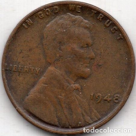 Monedas antiguas de Am&eacute;rica: ESTADOS UNIDOS 1 Cent 1948 km A132 &rdquo;Lincoln - Wheat Ears Reverse&rdquo;