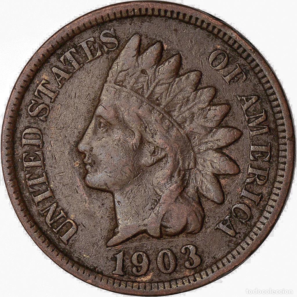 Monedas antiguas de Am&eacute;rica: [#1513473] Estados Unidos, Cent, Indian Head, 1903, U.S. Mint, Bronce, BC+, KM:90a