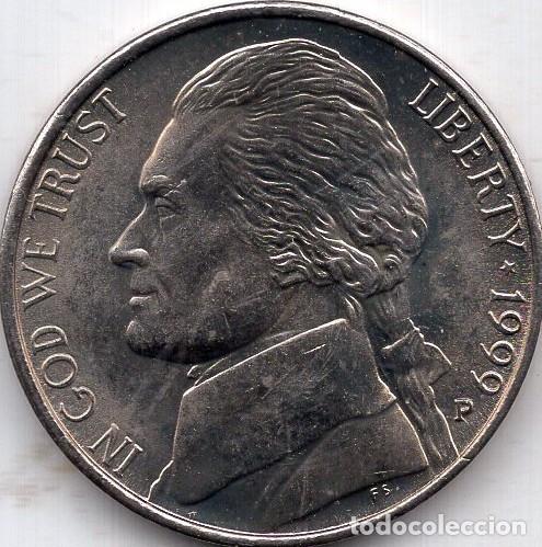 Monedas antiguas de Am&eacute;rica: ESTADOS UNIDOS 5 Cents 1999 km A192 &rdquo;Jefferson Nickel&rdquo; (1st portrait)