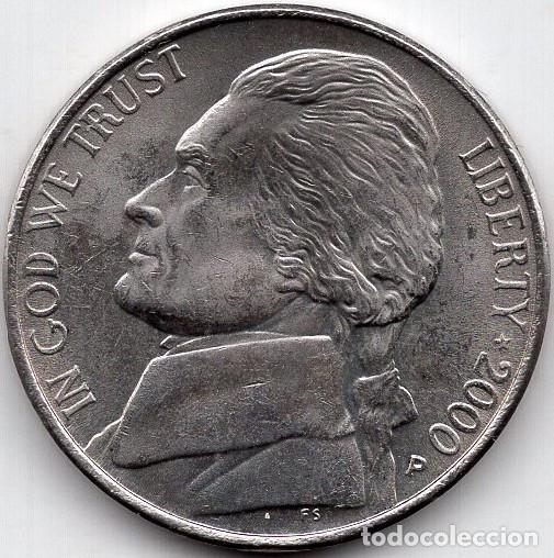 Old Coins of America: ESTADOS UNIDOS 5 Cents 2000 km A192 &rdquo;Jefferson Nickel&rdquo; (1st portrait)