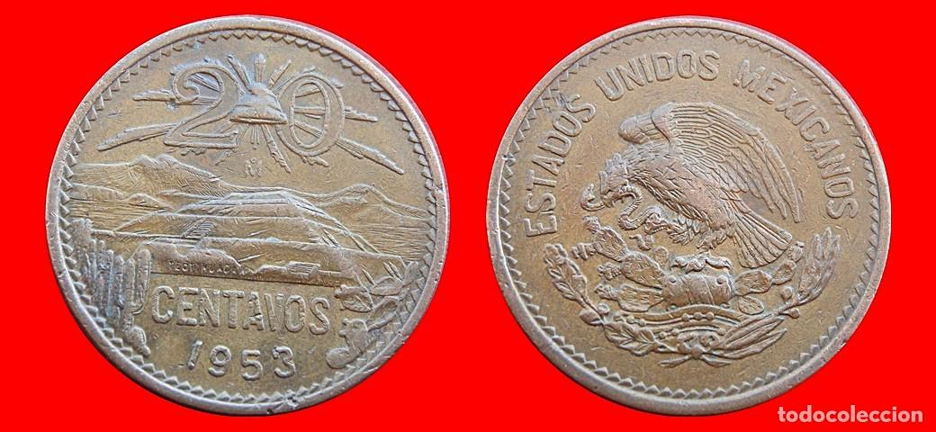 Monedas antiguas de Am&eacute;rica: 20 CENTAVOS 1953 MEXICO-150831