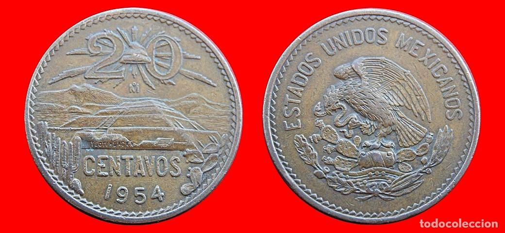 Monedas antiguas de Am&eacute;rica: 20 CENTAVOS 1954 MEXICO-150832