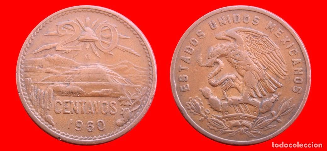 Monedas antiguas de Am&eacute;rica: 20 CENTAVOS 1960 MEXICO-150833