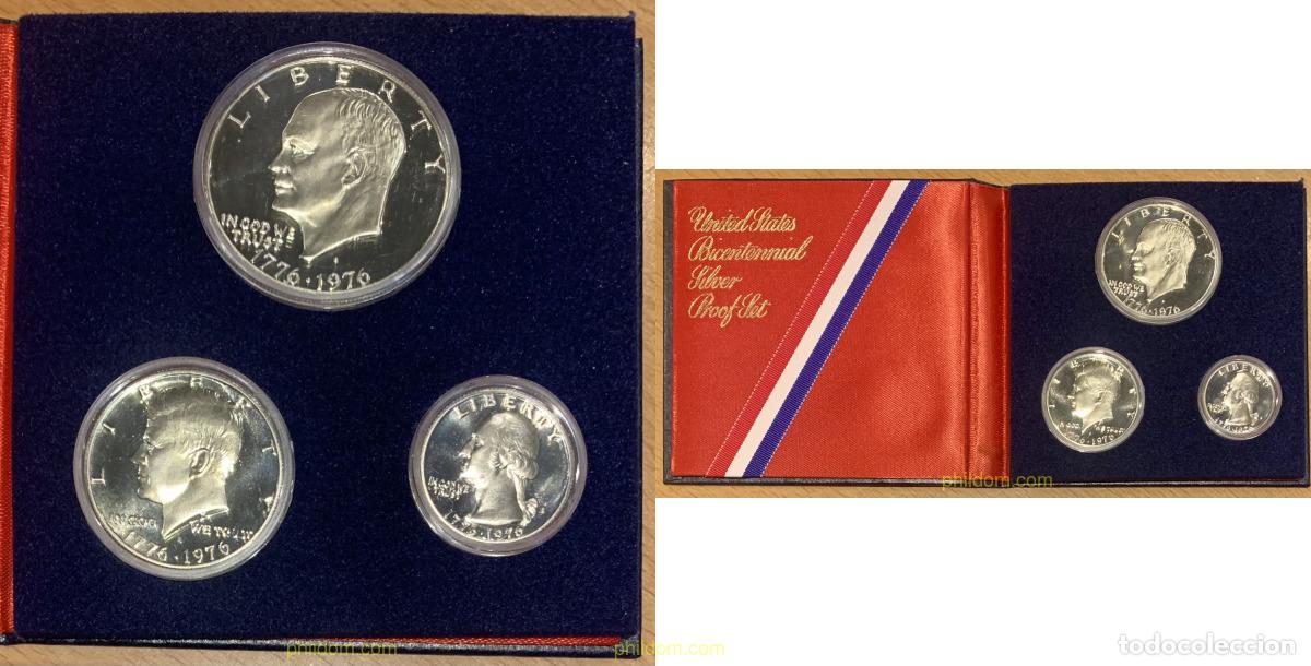 Old Coins of America: 2194 ESTADOS UNIDOS 1976 UNITED STATES BICENTENNIAL SILVER PROOF SET 1776-1976