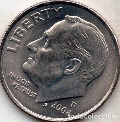 Monedas antiguas de Am&eacute;rica: ESTADOS UNIDOS 10 Cents 2008 km 195a 1 Dime &rdquo;Roosevelt Dime&rdquo;