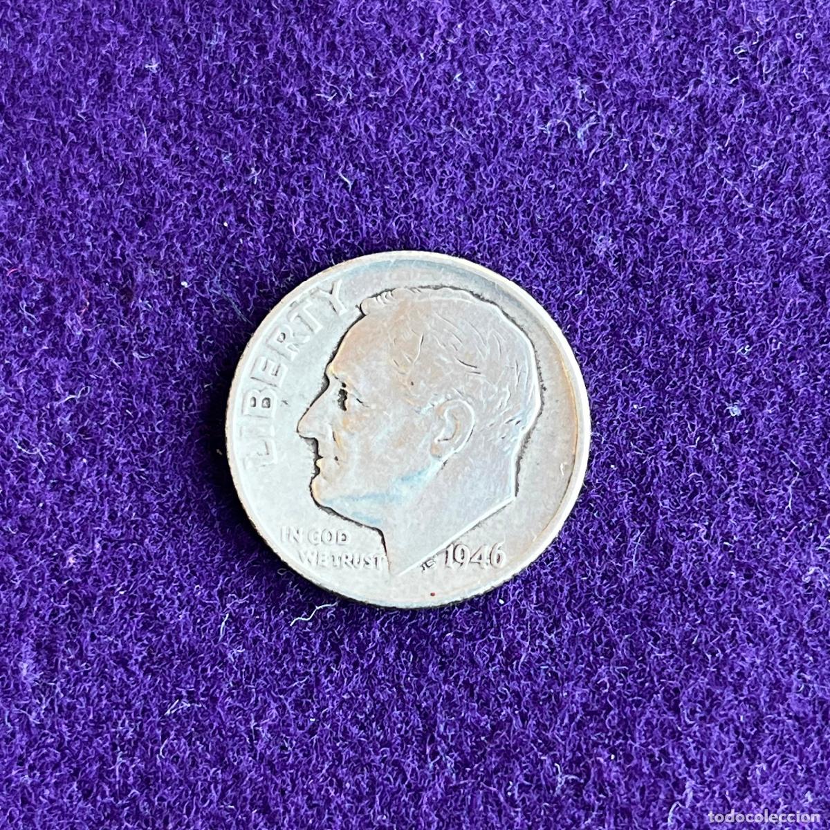 Monete antiche di America: MONEDA DE PLATA ESTADOS UNIDOS. USA. ONE DIME ROOSEVELT. 1946. PHILADELPHIA. 2,5GR DE 0,900.