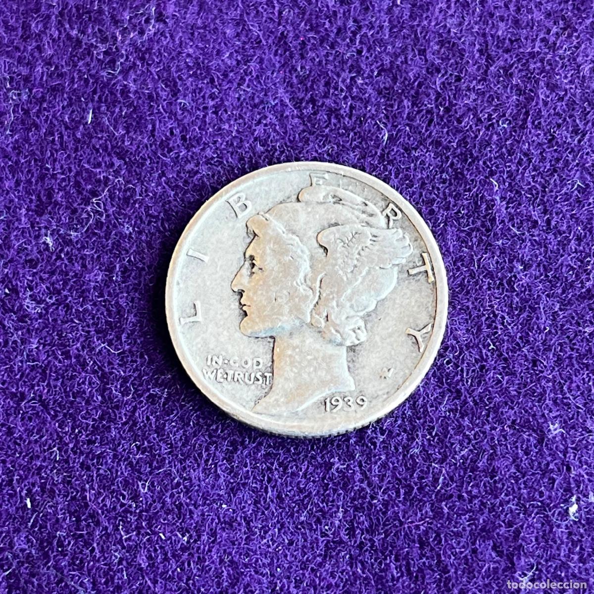 Monedas antiguas de Am&eacute;rica: MONEDA DE PLATA ESTADOS UNIDOS. USA. ONE DIME MERCURY. 1939. PHILADELPHIA. MBC. 2,5GR DE LEY 0,900.