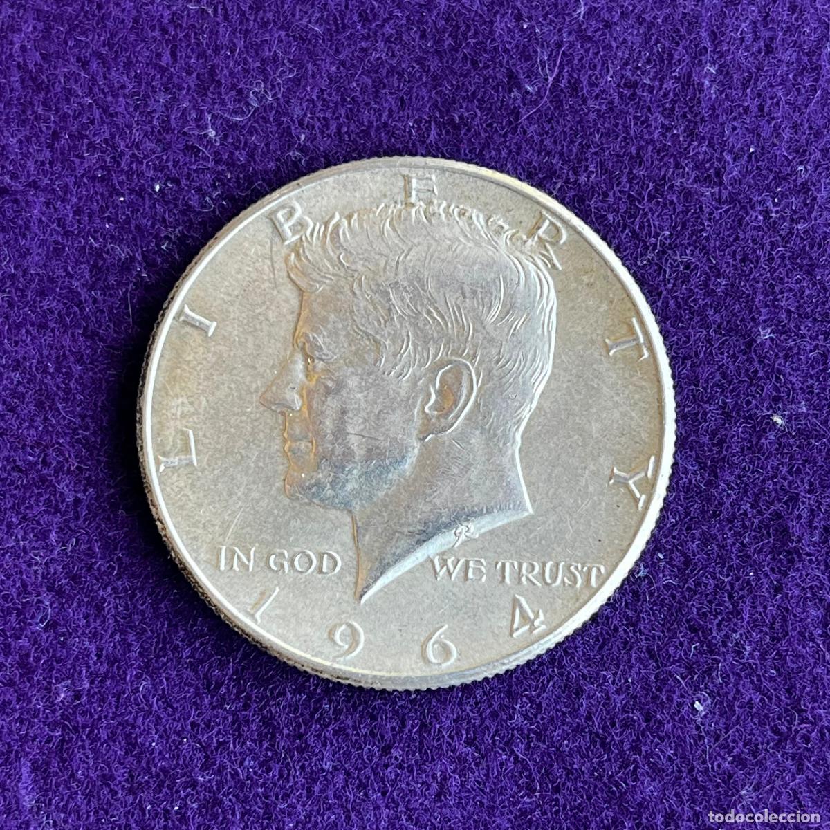 Monedas antiguas de Am&eacute;rica: MONEDA ESTADOS UNIDOS. USA. PLATA 900. 1/2 HALF DOLLAR. KENNEDY. 1964. 12,50GR. SIN CIRCULAR.