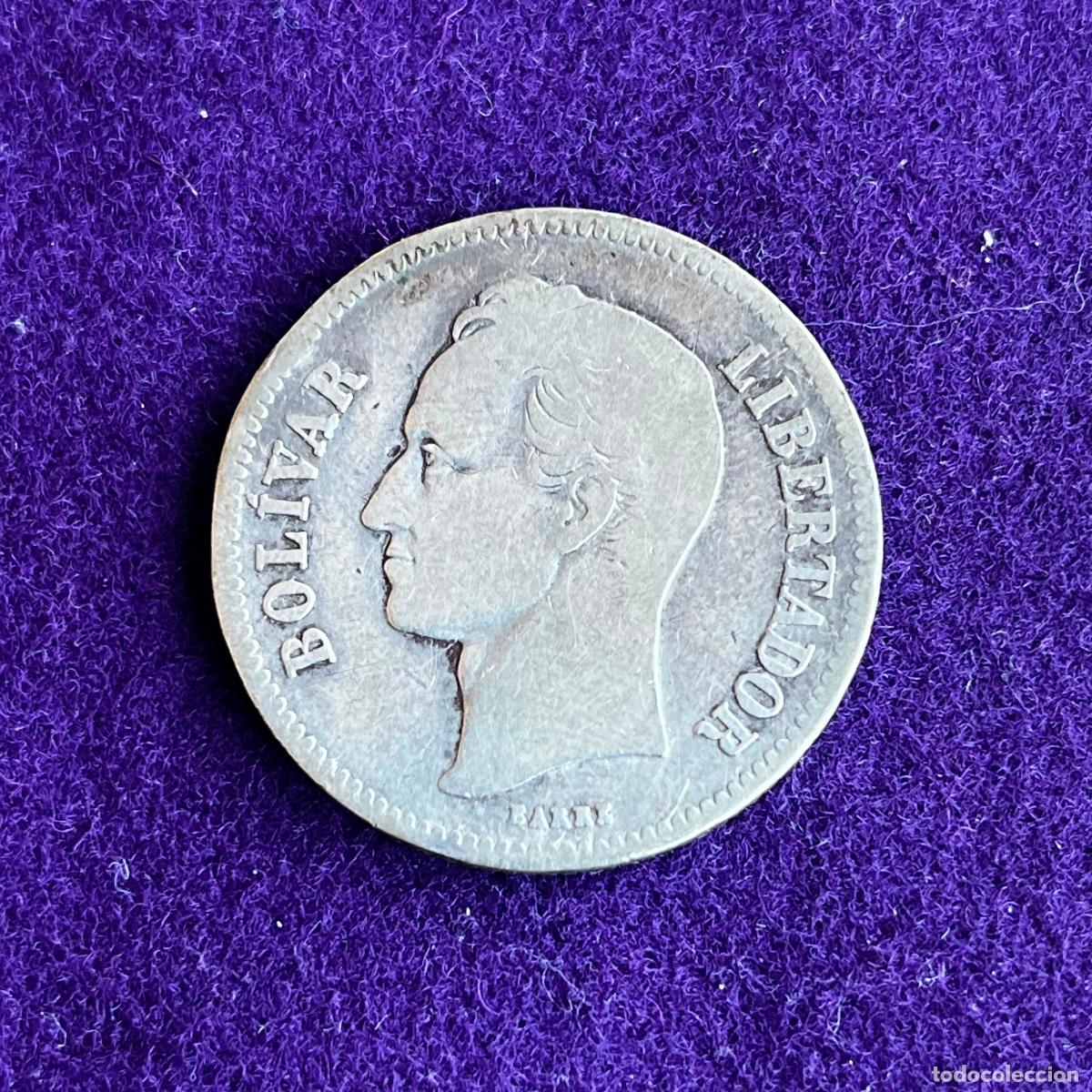 Monedas antiguas de Am&eacute;rica: MONEDA DE PLATA DE VENEZUELA. 1936. 2 BOLIVARES. 10 GR DE 835. ORIGINAL.