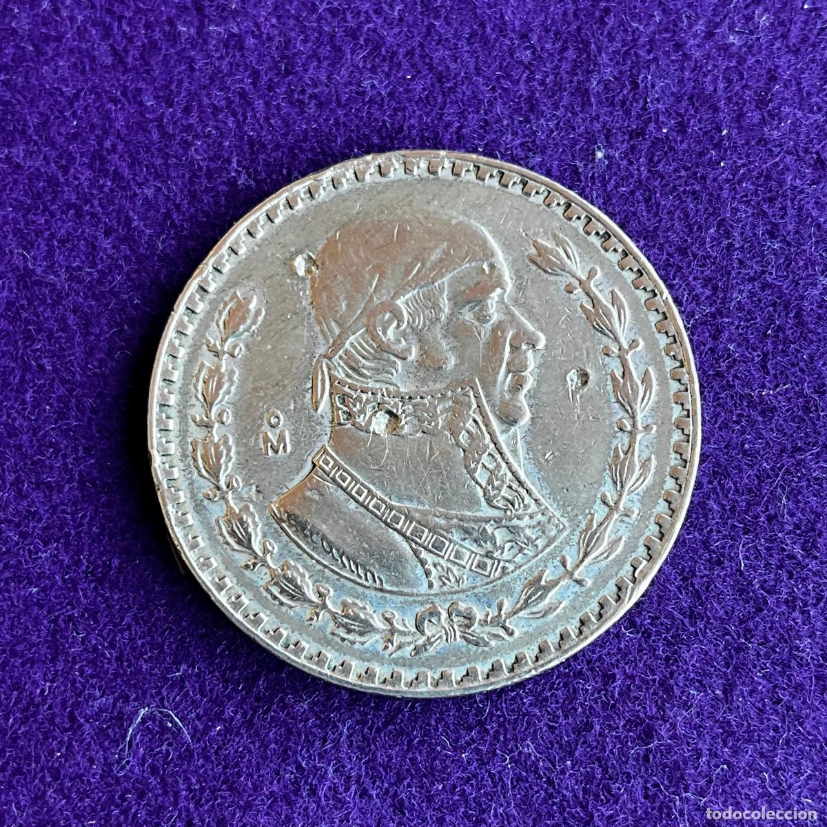 Monedas antiguas de Am&eacute;rica: MONEDA MEXICO PLATA BAJA. MORELOS. 1 PESO. 1958. GOLPES. 16 GR.
