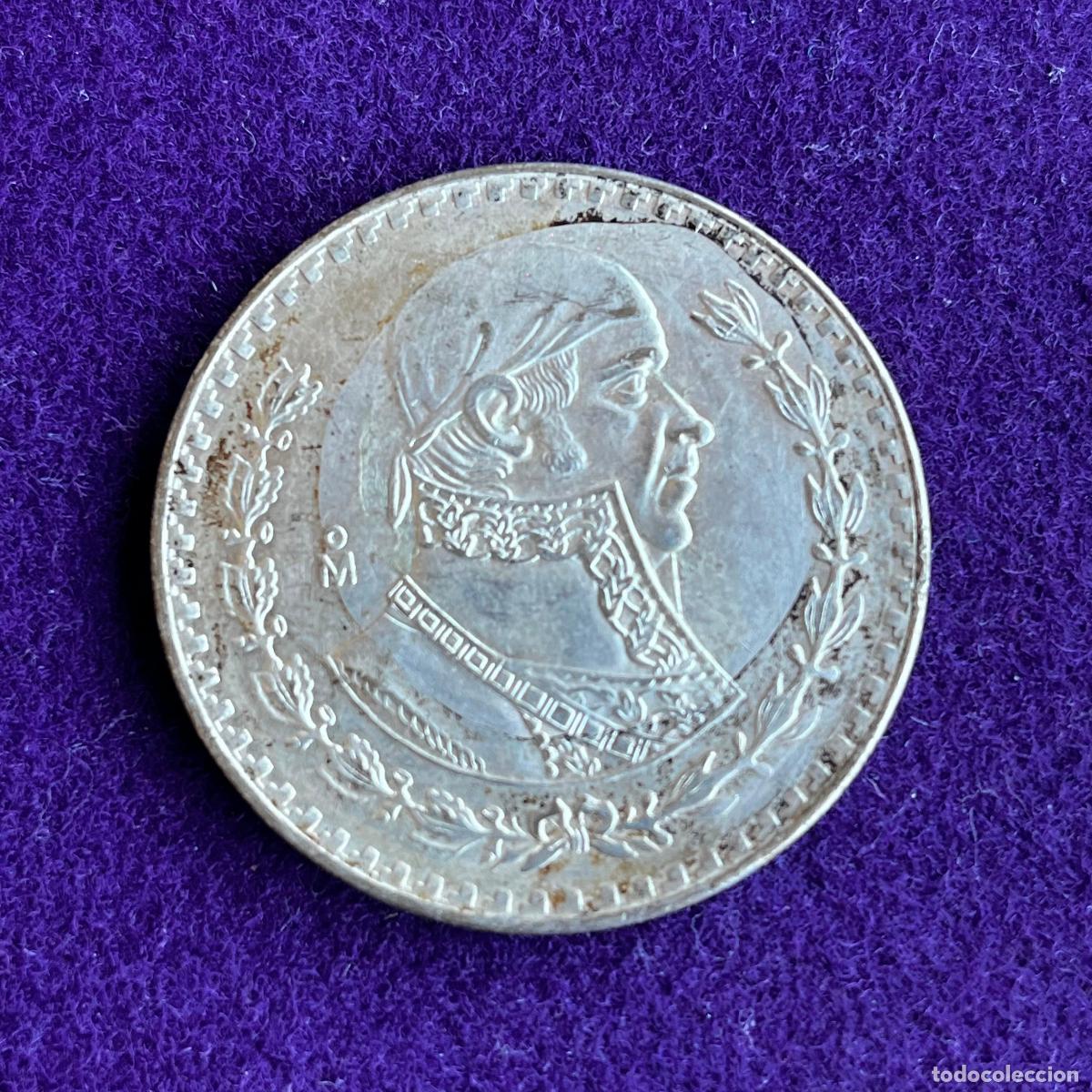 Monedas antiguas de Am&eacute;rica: MONEDA MEXICO PLATA BAJA. MORELOS. 1 PESO. 1959. SIN CIRCULAR. 16 GR.