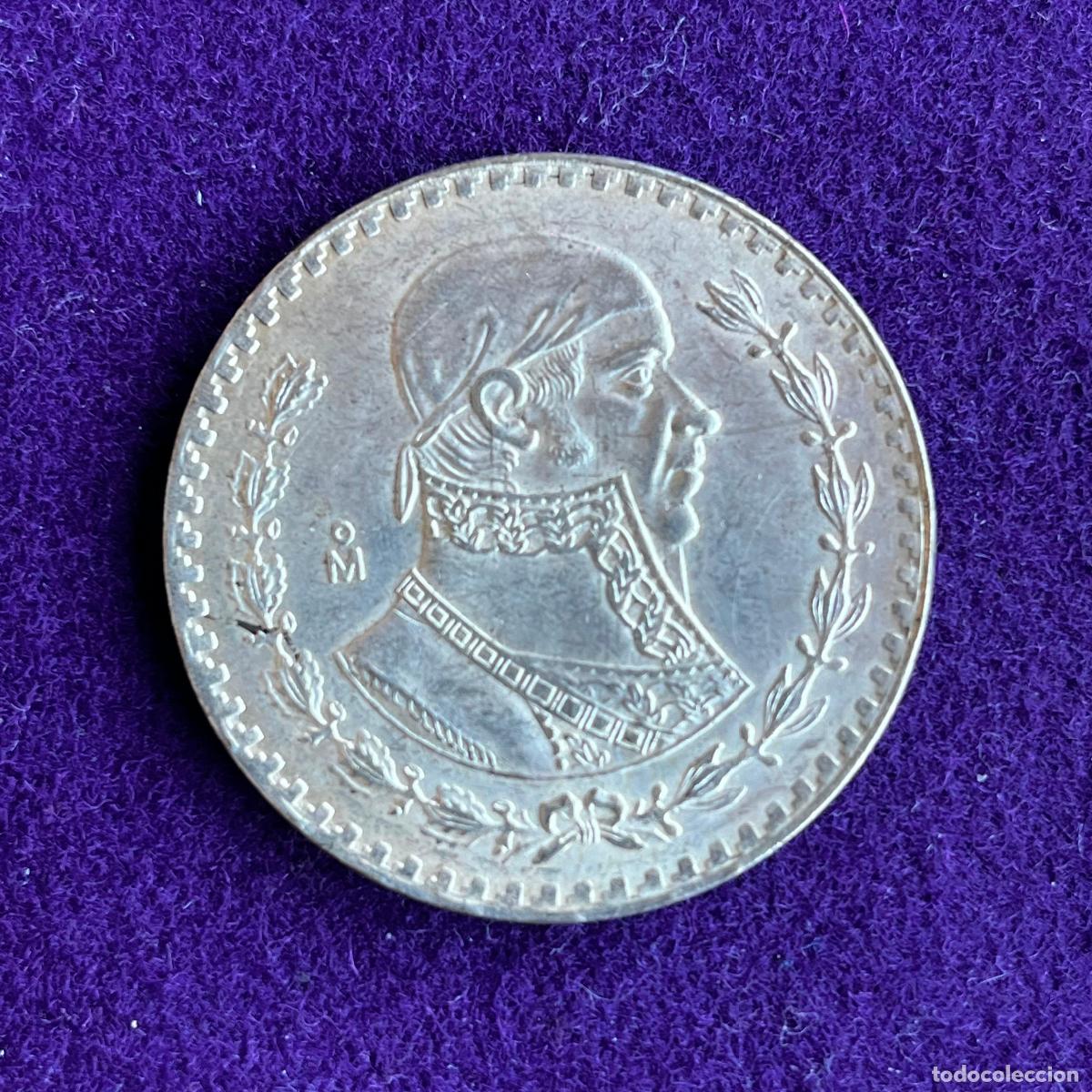 Monedas antiguas de Am&eacute;rica: MONEDA MEXICO PLATA BAJA. MORELOS. 1 PESO. 1961. MUY BONITA. 16 GR.