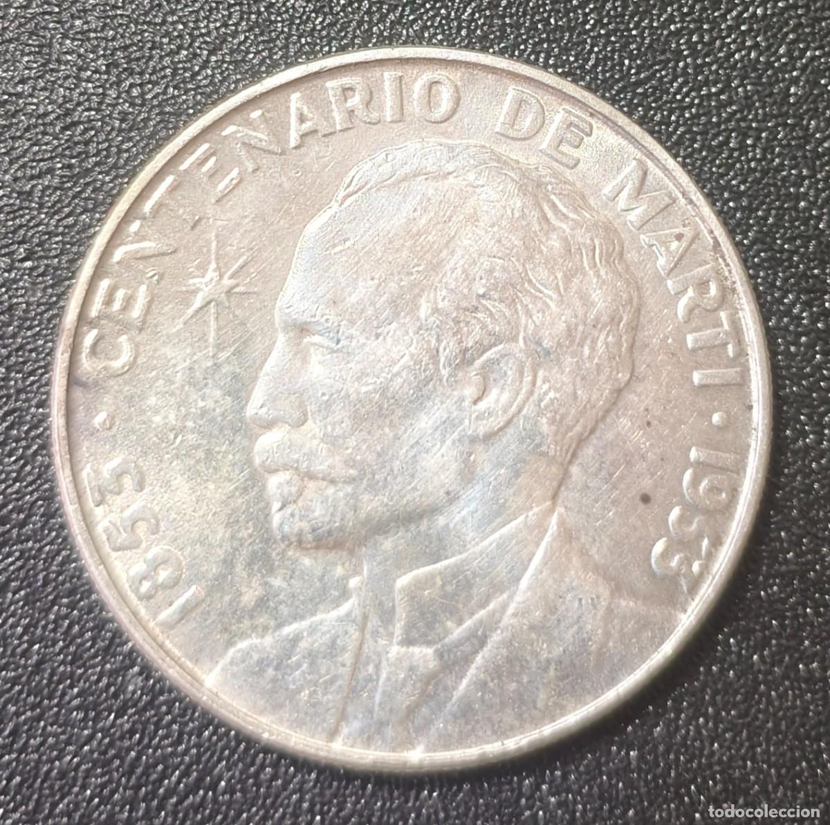 Monedas antiguas de Am&eacute;rica: Cuba 1 Peso Jos&eacute; Mart&iacute; 1953 (MBC)