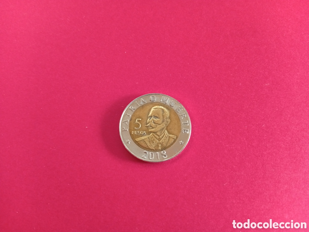 Monedas antiguas de Am&eacute;rica: 5 pesos de Cuba 2018